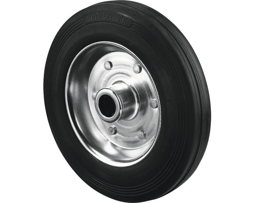 BS rolrubberwiel met stalen velg B55.125 Ø 125 mm tot 100 kg