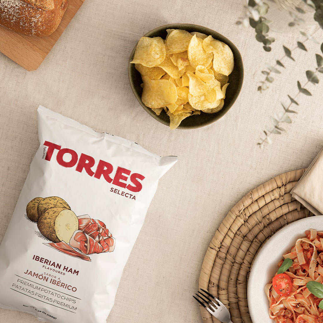 Chips gourmet au jambon ibérique Patatas Torres