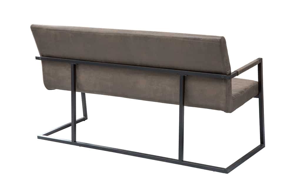 Industrial Freischwinger Bank LOFT 160cm taupe mit Armlehne