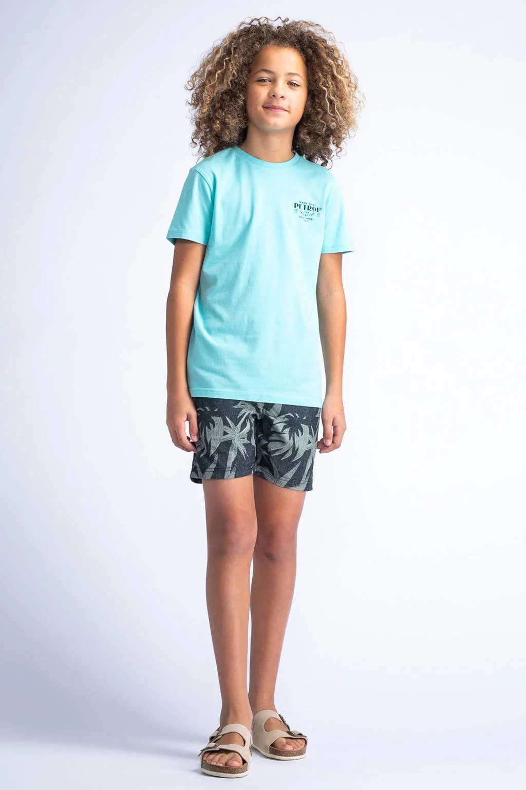 Petrol Industries T-shirt aqua blauw