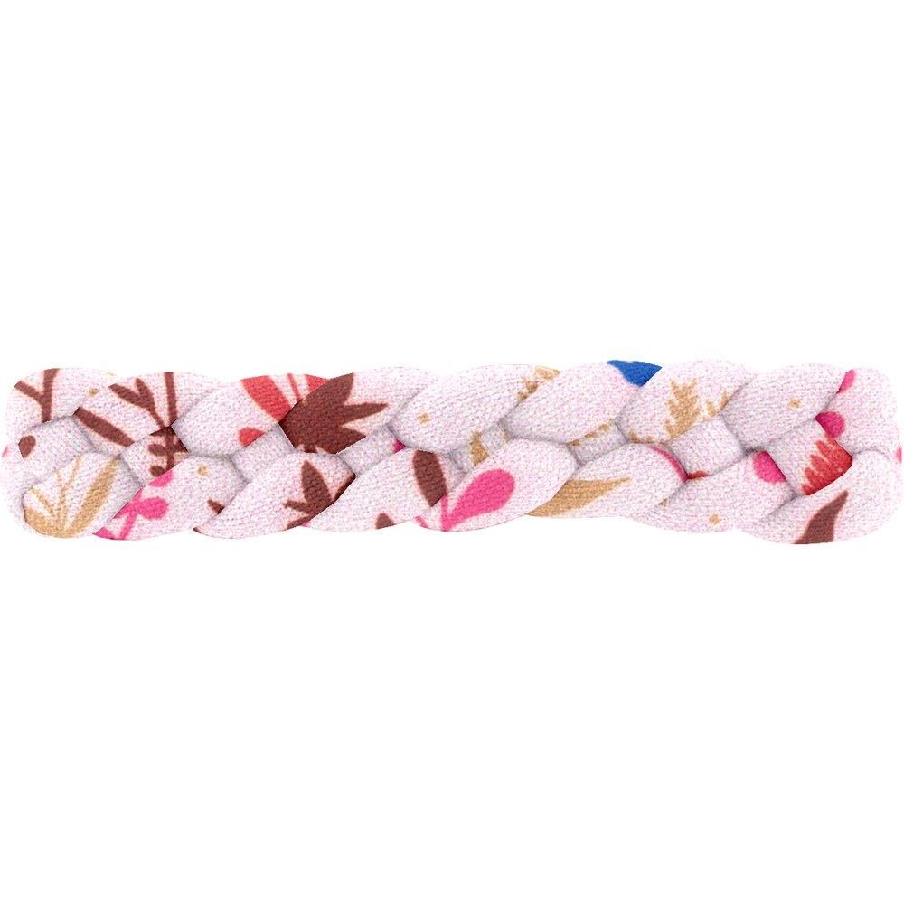 Barrette Cheveux Tressée Herbier Rose