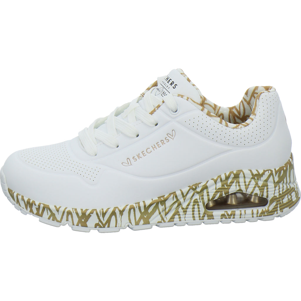 Skechers Sneaker Damen UNO GOLDCROWN Weiß-kombi