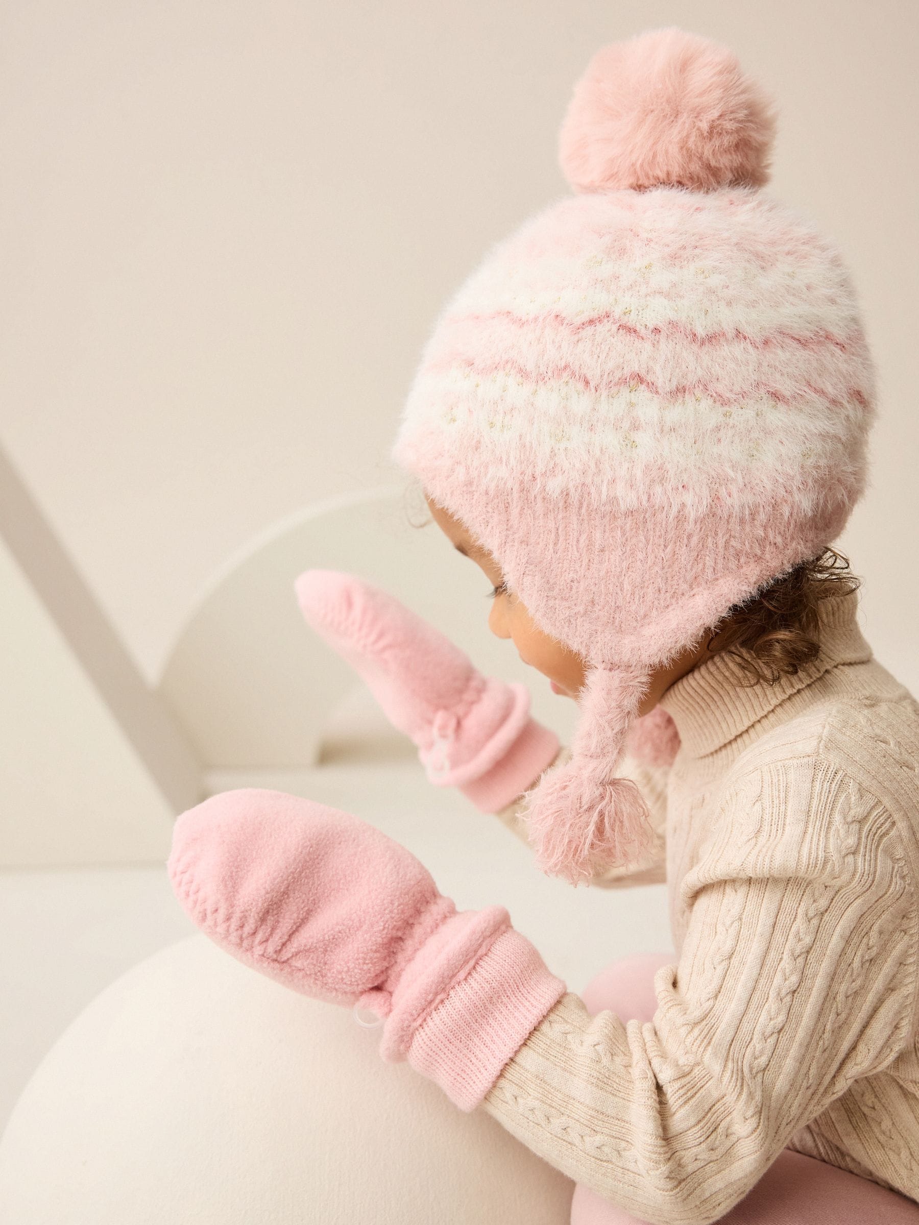 Roze - Fleece wanten (3mnd -6jr)