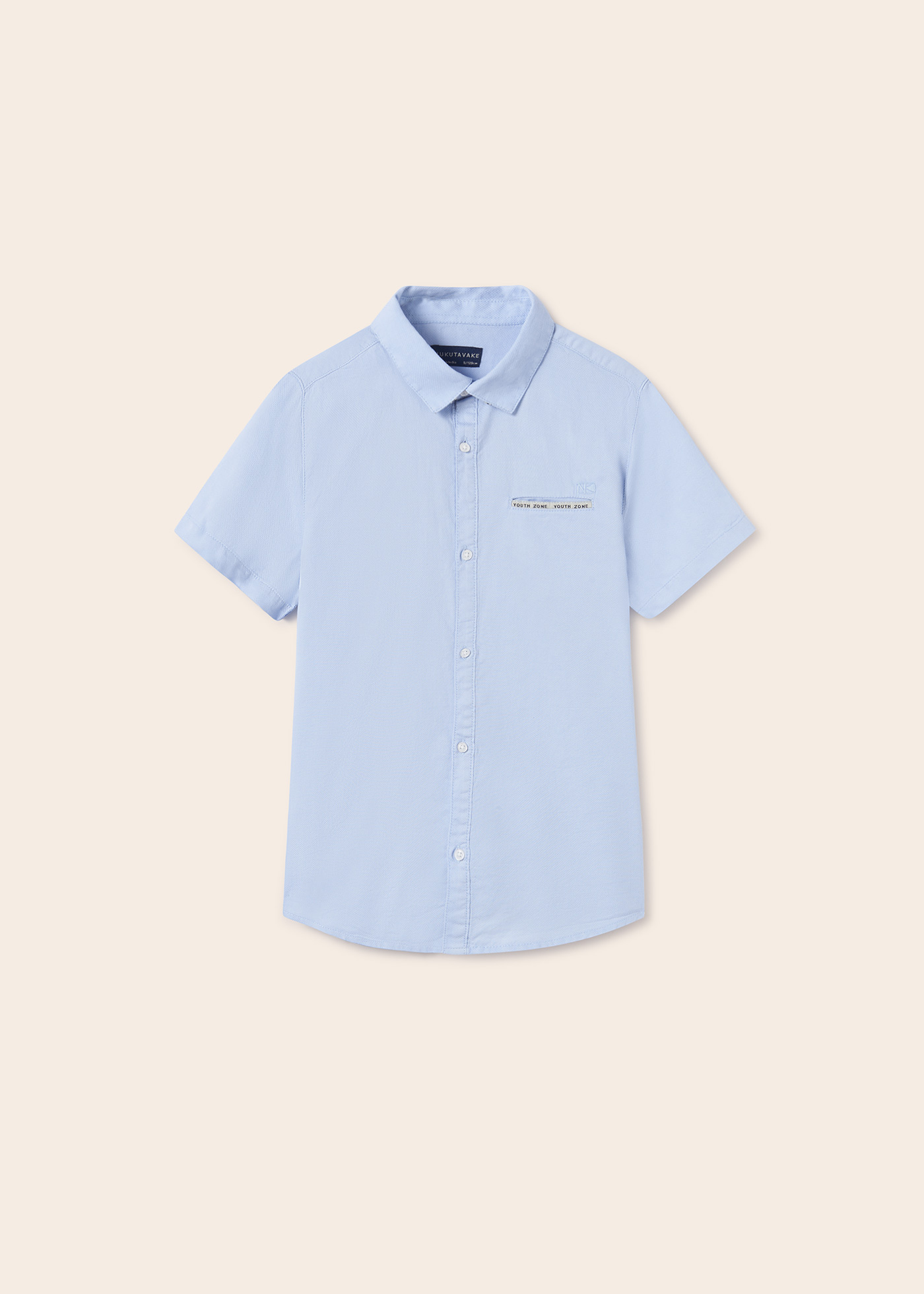 Camisa de manga curta em algodão sustentável para meninos