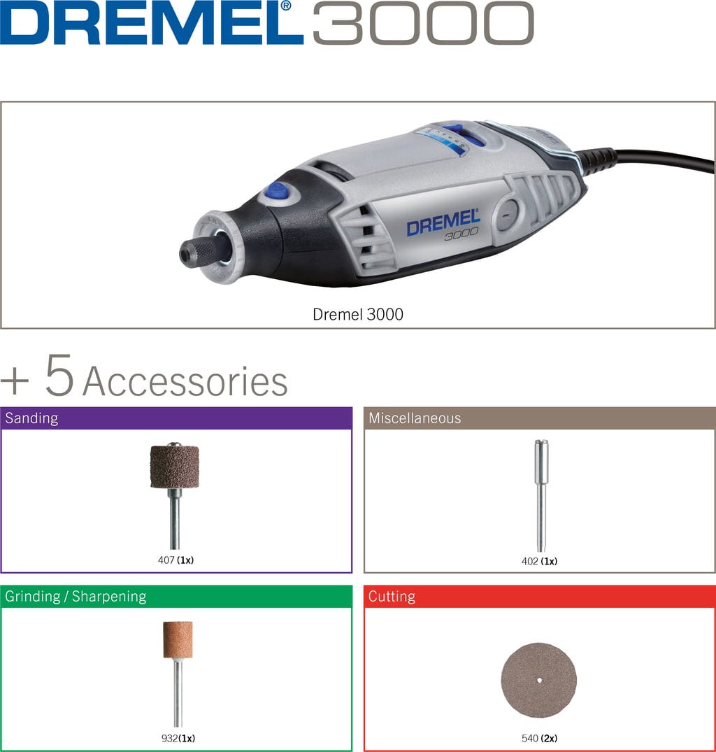 Dremel  Dremel 3000-5    Vielseitiges Multifunktionswerkzeug für Heimwerker