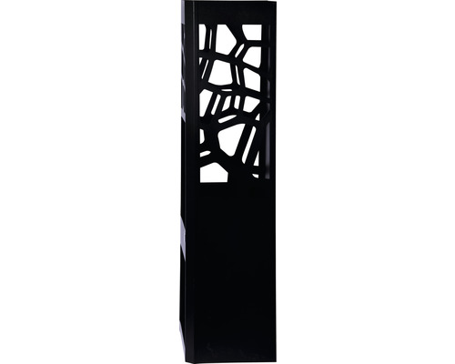 Metalen tuinhaard met opbergruimte dobar 48 x 30,5 x 124 cm staalplaat zwart brandwerend