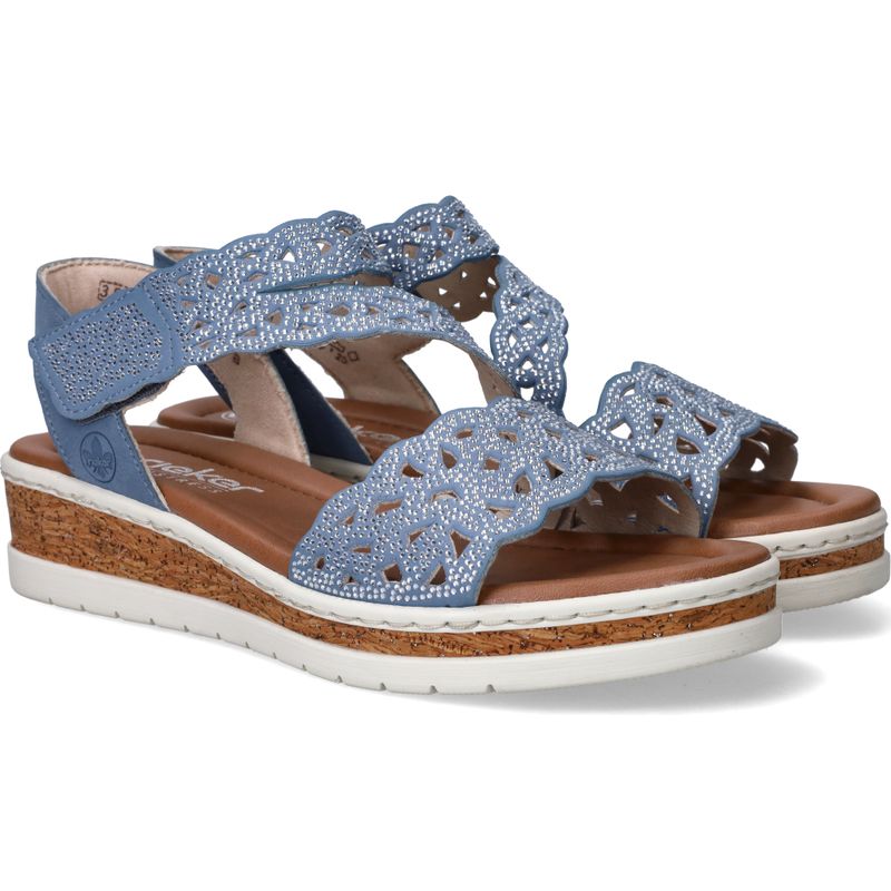 Rieker Sandalen Blauw Dames