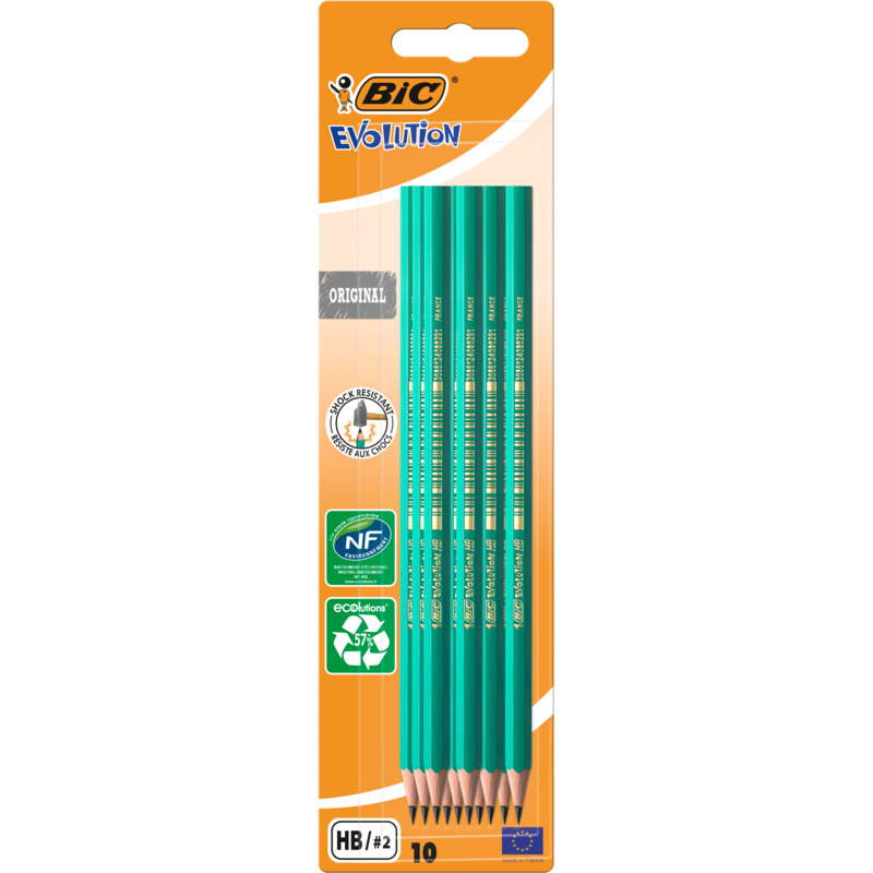 Bic Bleistifte Evolution, 10 Stück, HB, grün
