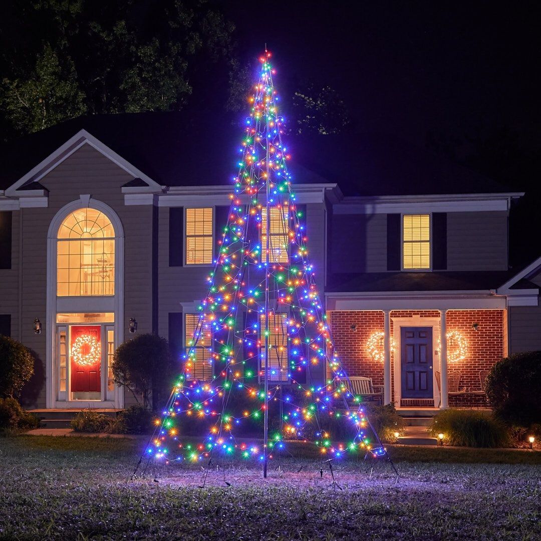 Fairybell Luminous Switch - Vlaggenmast kerstboom - 1500 - Multicolor - 400 cm