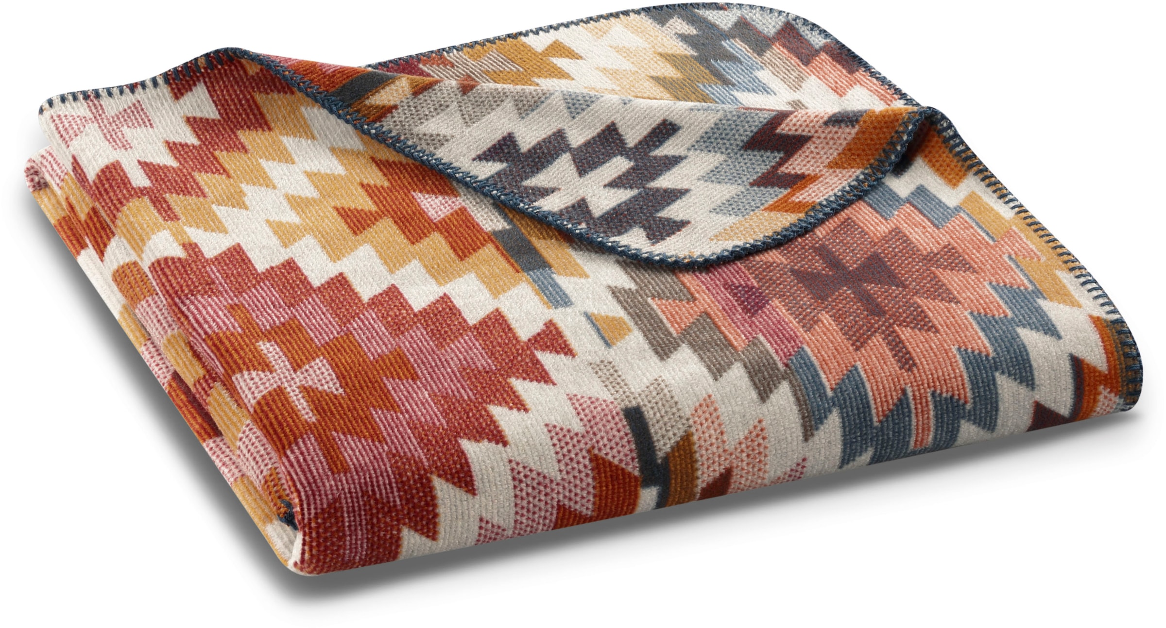 Biederlack Wohndecke »Nomad« mit geketteltem Zierstich, Kuscheldecke