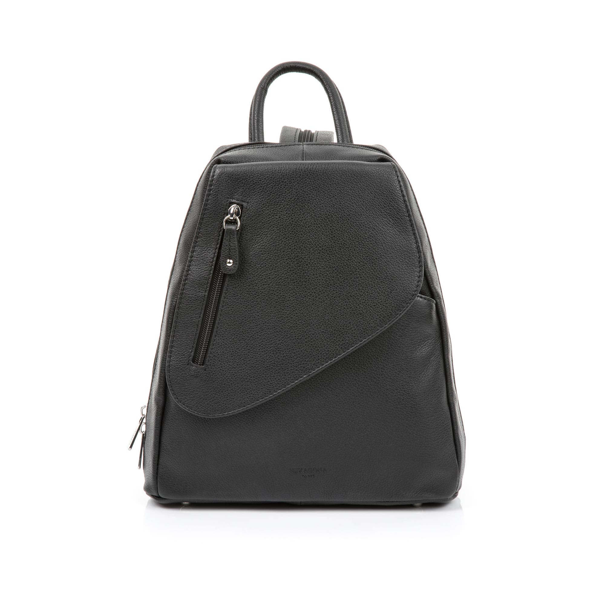 Sac à dos en cuir noir