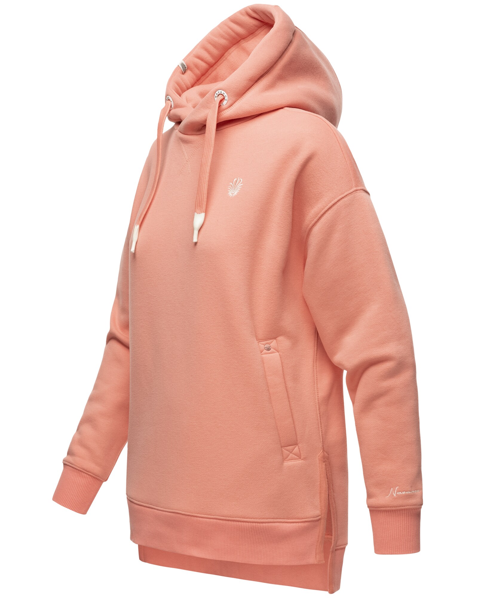 NAVAHOO Damen Kapuzensweatshirt Kuscheliger Hoodie mit Oversize Look Silberengelchen