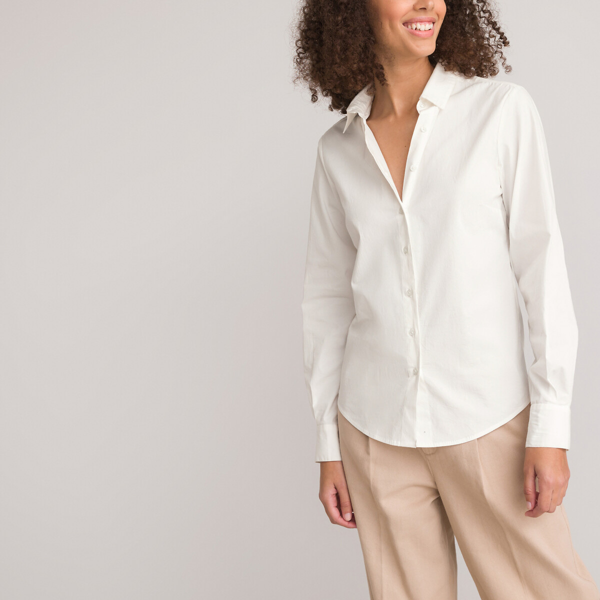 COLEÇÕES LA REDOUTE<br>Camisa de manga comprida ajustada