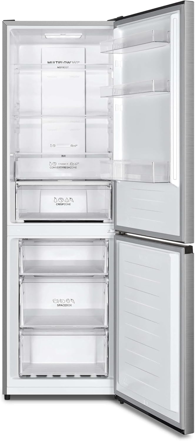 Gorenje N 619EAXL4 Kühl-Gefrier-Kombination/ LED Display/ 186 cm/ 300 l/ NoFrostPLus/ Gemüsefach mit Feuchteregler/ FastFreeze/ edelstahl
