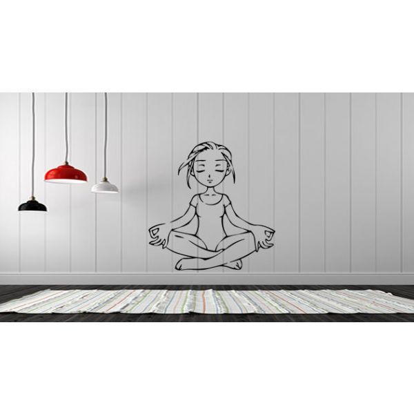 MyStickit Vinil Autocolante Ioga 55x58cm Preto
