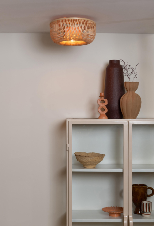 Good&Mojo Barbados plafondlamp Ø35 naturel/bruin