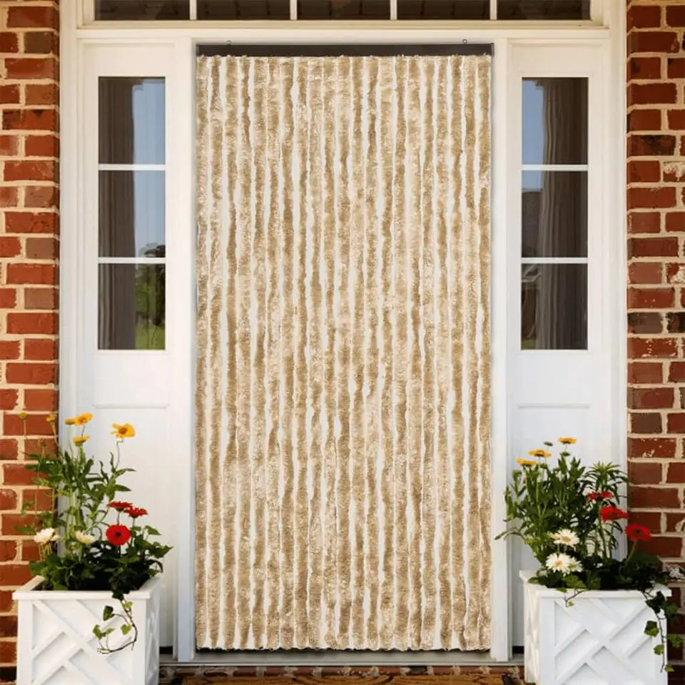 vidaXL - Insectengordijn - Beige - Polypropyleen - 90 x 220 cm