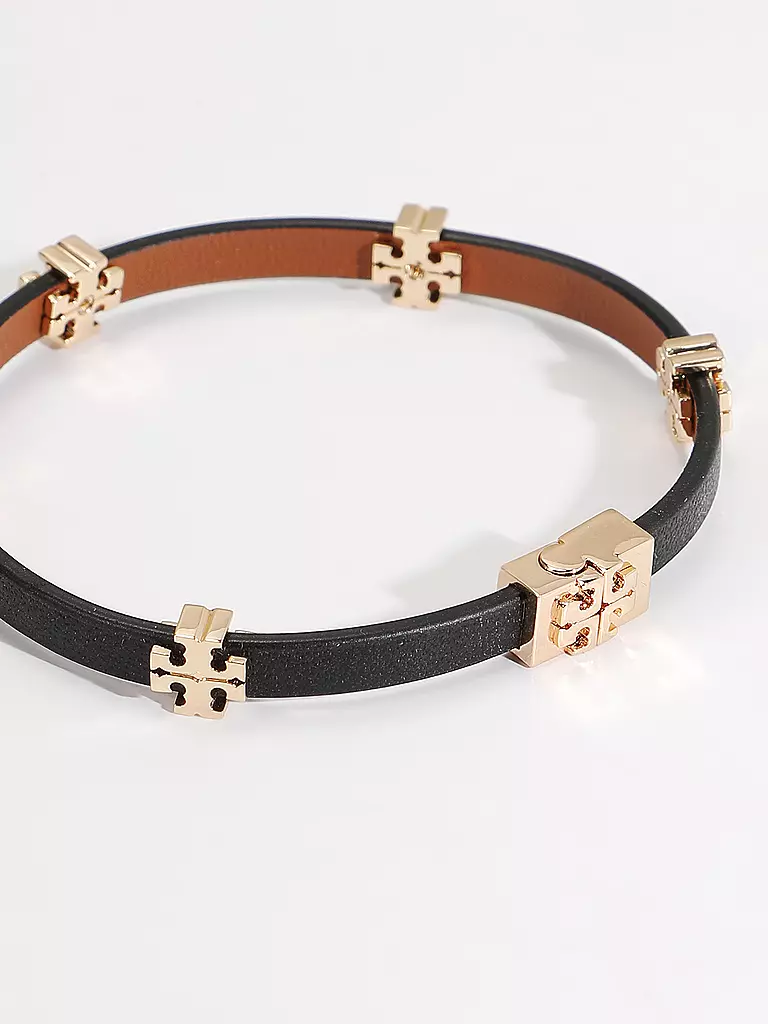 TORY BURCH Lederarmband ELEANOR  schwarz