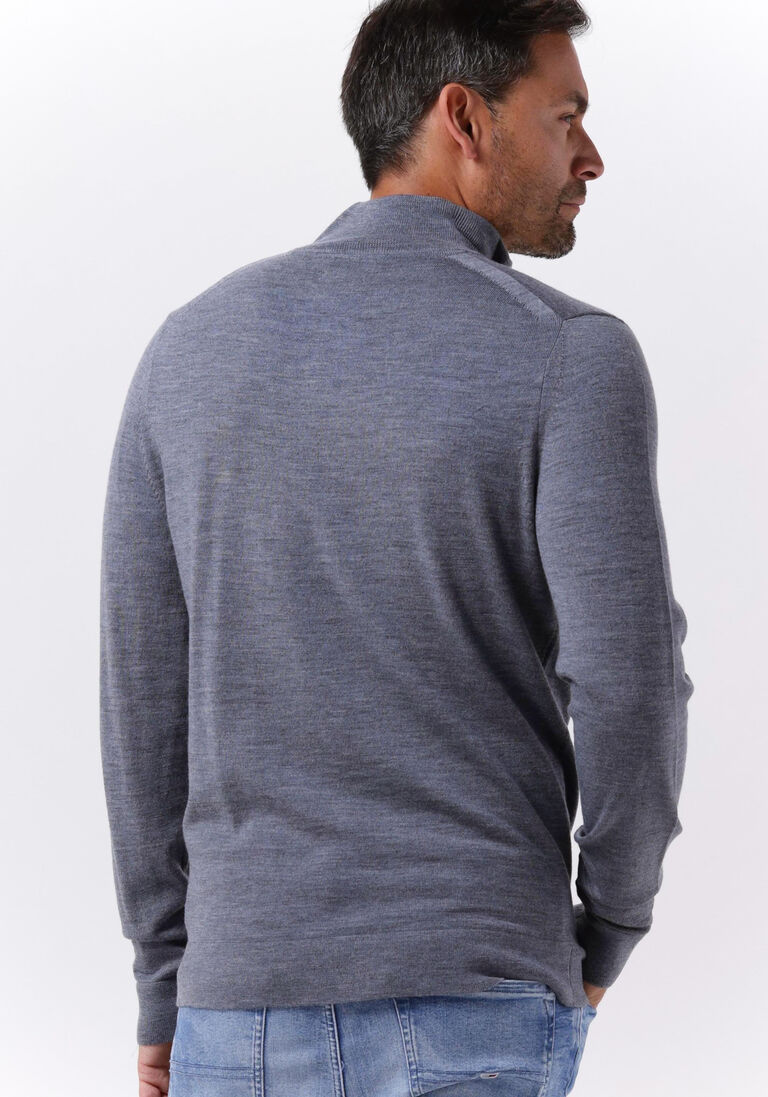 CALVIN KLEIN grijze calvin klein trui superior wool quarter zip