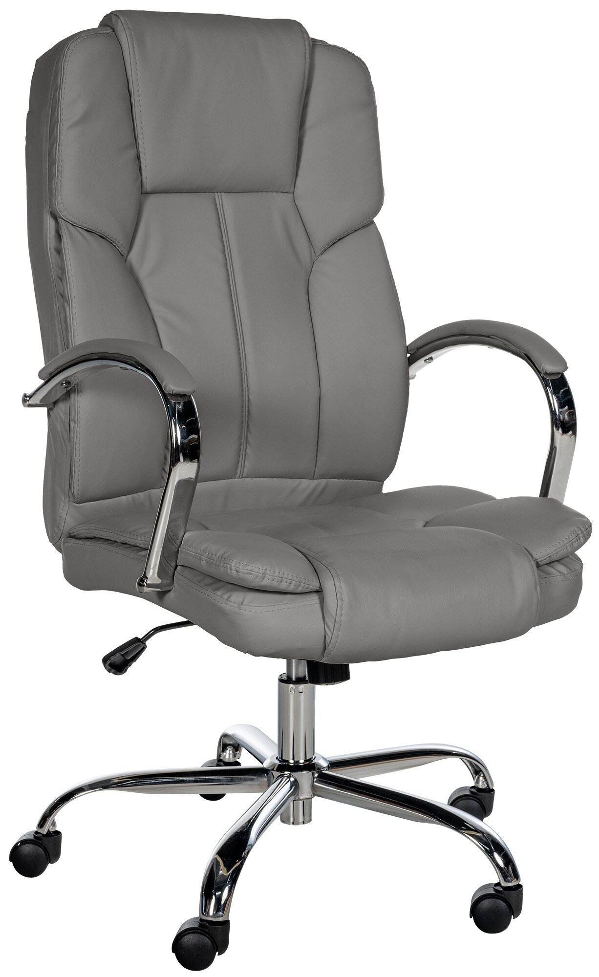 CLP Ergonomischer Bürostuhl BIG Xanthos I XXL Komfort Mit Wippfunktion Und Armlehnen I Verstellbar Mit Kunstleder-Bezug, Belastbar bis 210 kg