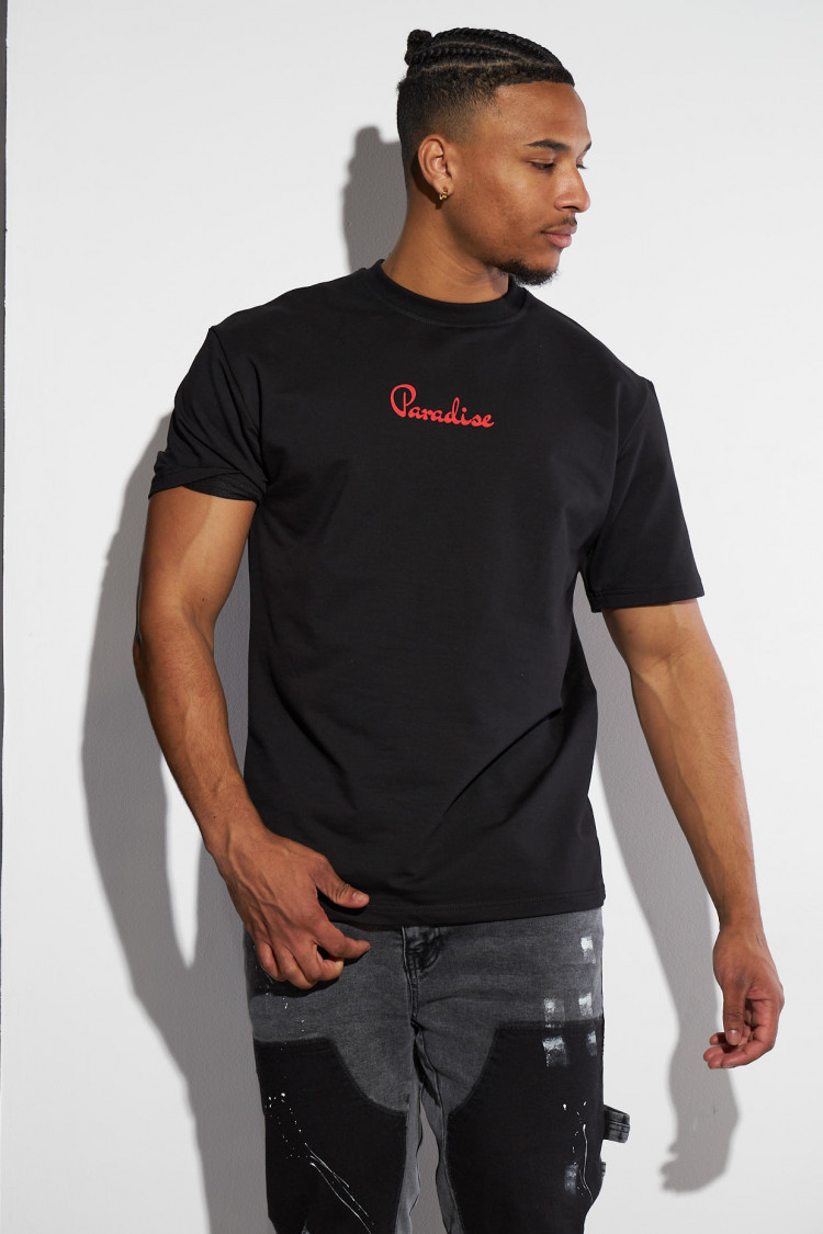 T-shirt noir paradise