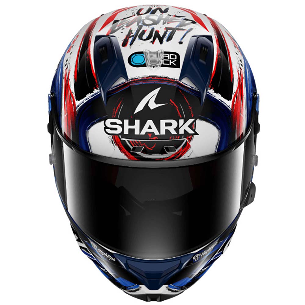 Shark - Casque Aeron GP FIM Replica Zarco Signature Blanc / Bleu / Rouge / Noir / Brillant