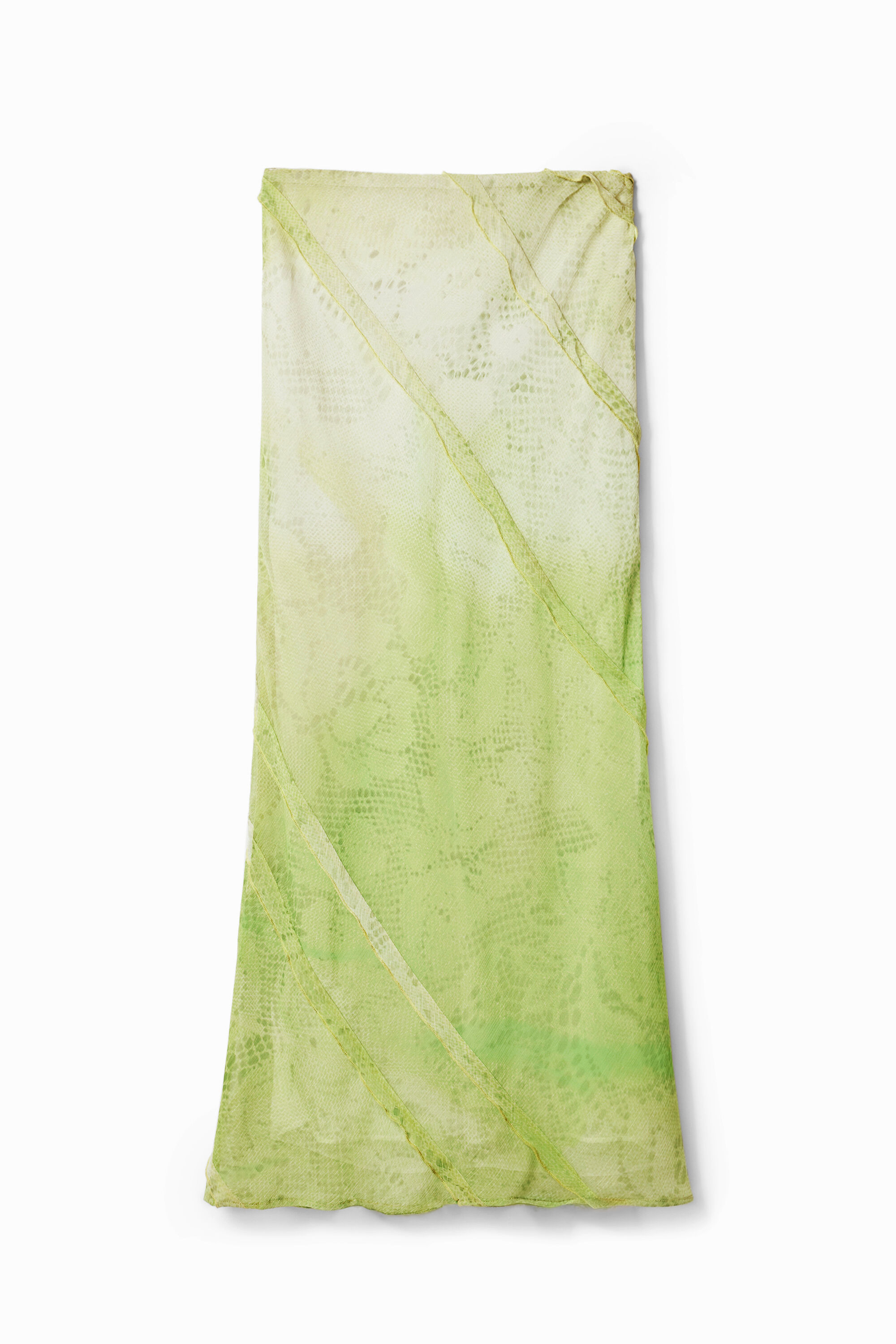 Saia midi de renda floral
