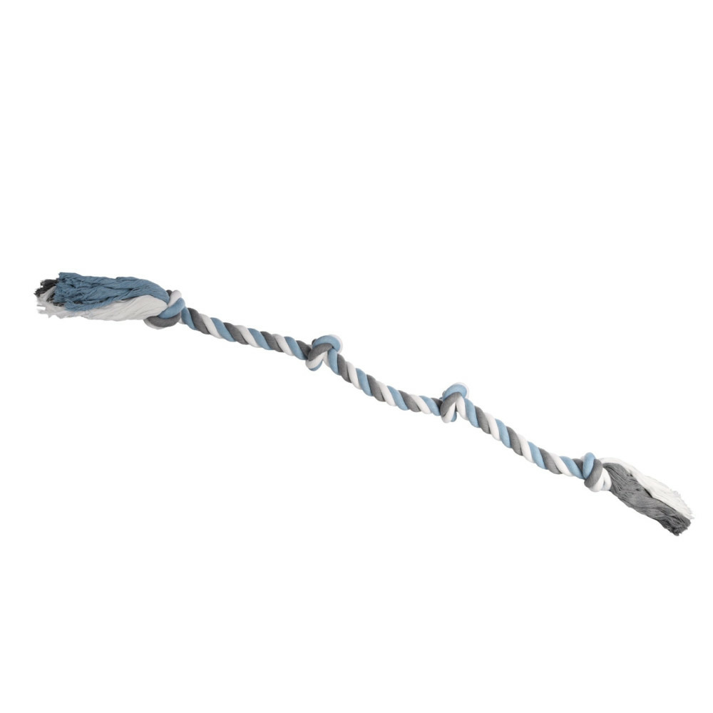 Jouet corde xxl avec 4 nœuds bleu ø 12 cm x 150 cm pour chien