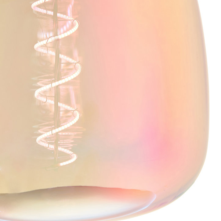 Ampoule LED à filament spirale E27 40lm 4W blanc chaud ⌀14cm rose