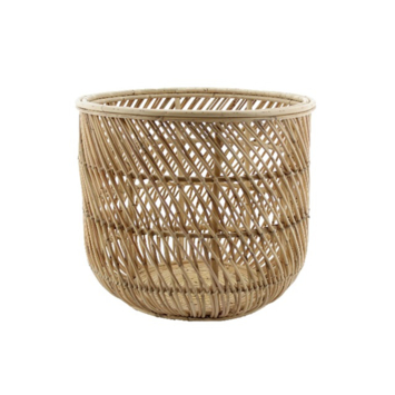 Mand rotan blond D50H48 cm