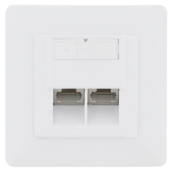 Q-Link UTP contactdoos inbouw dubbelvoudig 8 polig RJ45