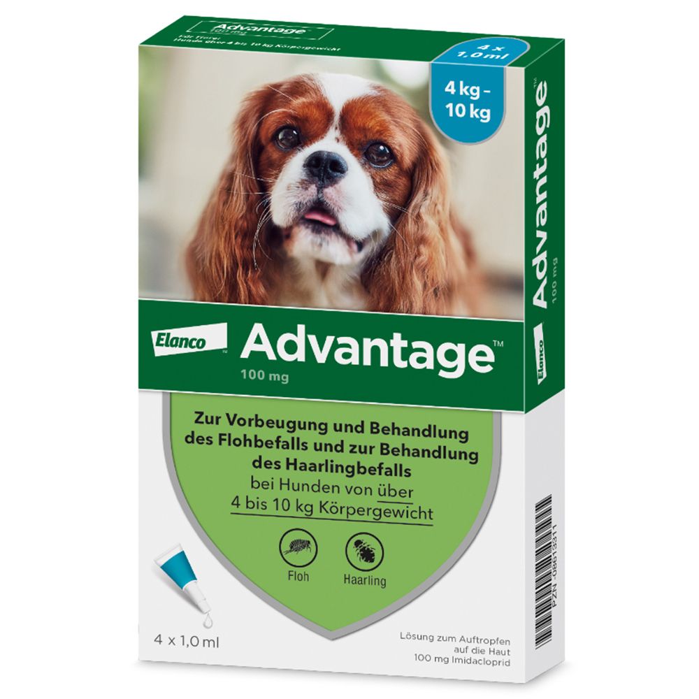 Advantage® 100 mg Spot-On für Hunde 4 - 10 kg