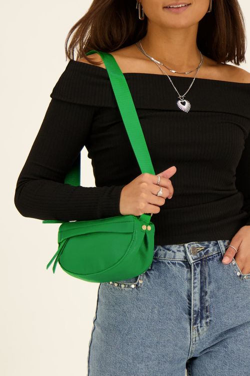 Groene crossbody tas met extra vak