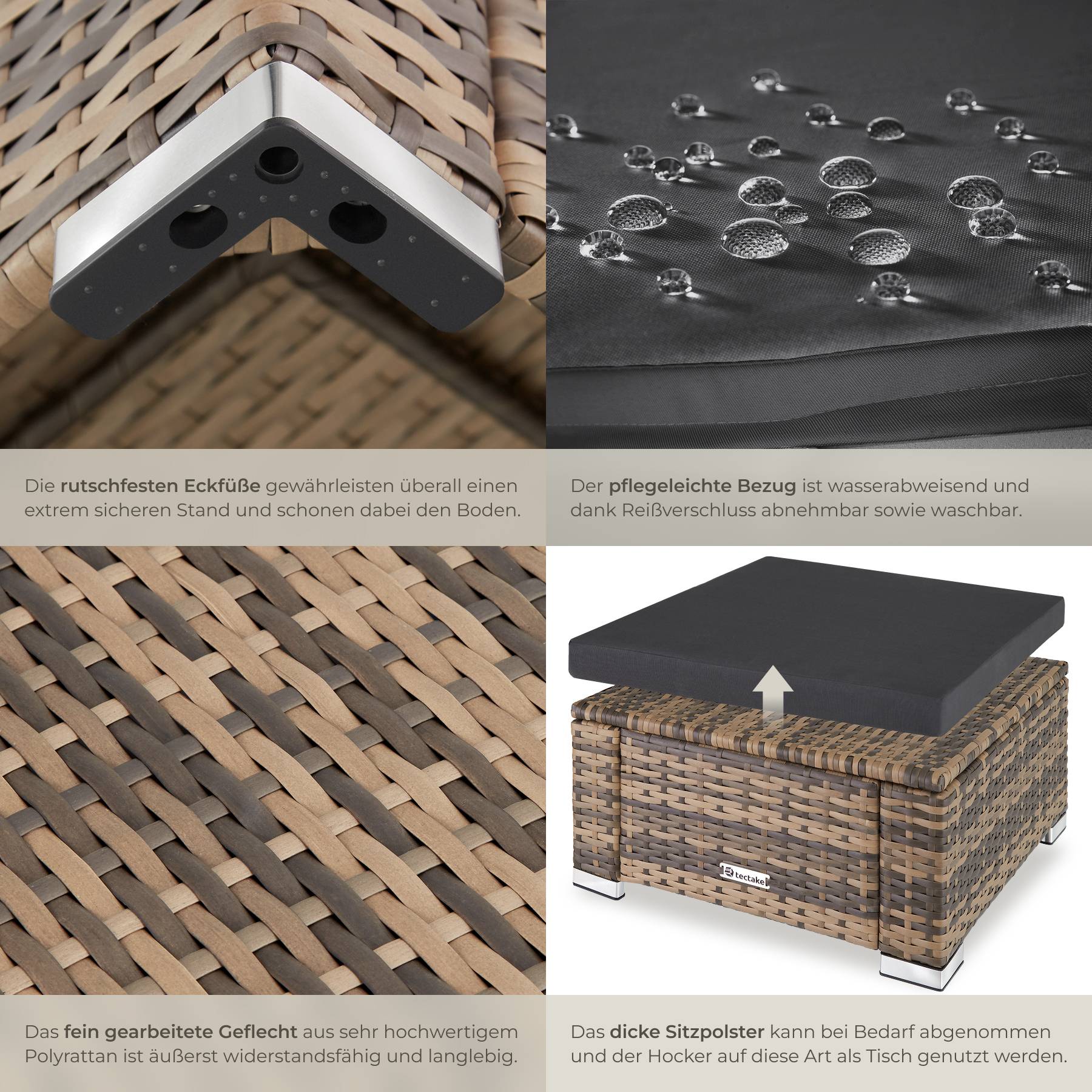 Rattan Sitzhocker Bitonto