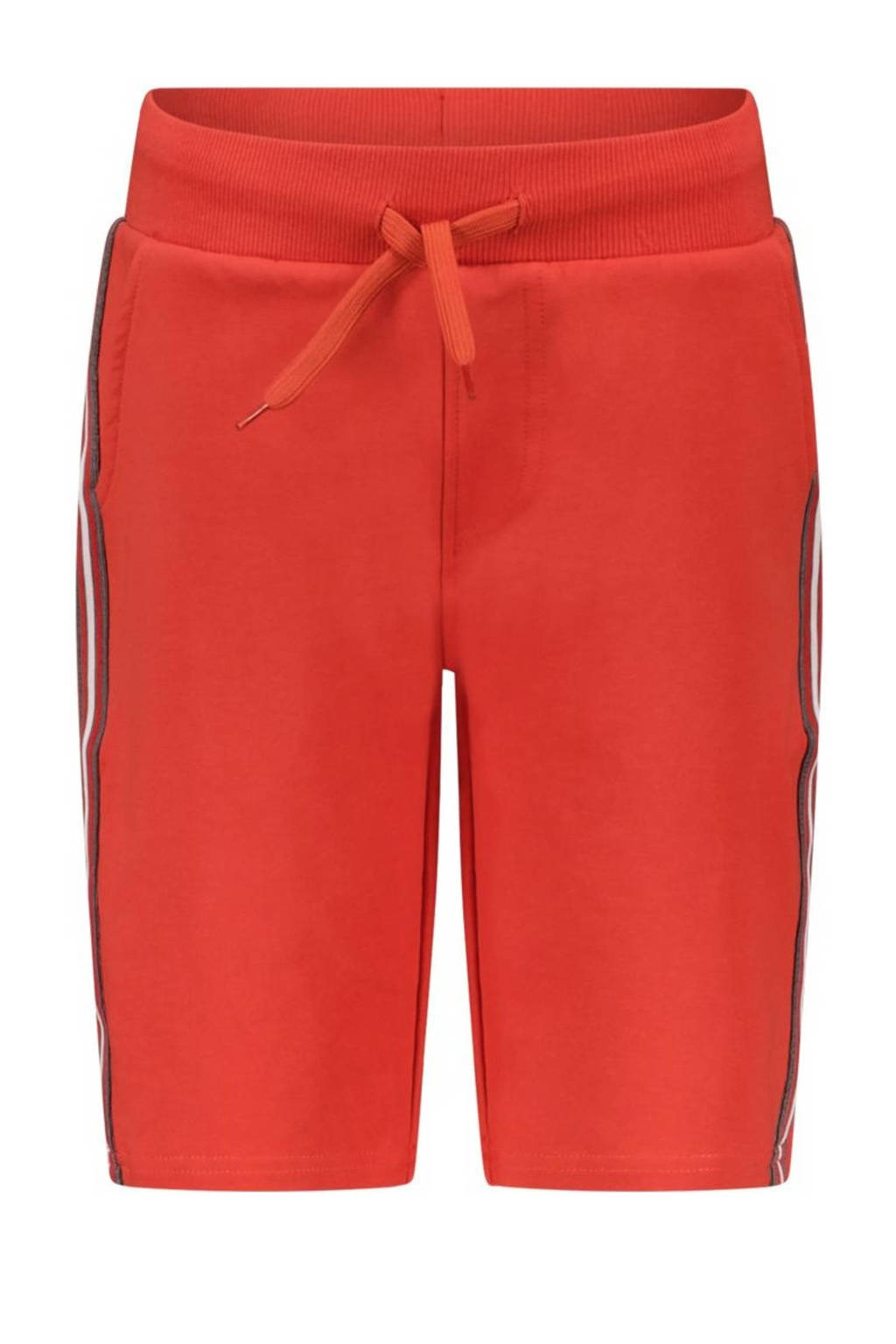 TYGO & vito regular fit sweatshort Bing met zijstreep felrood