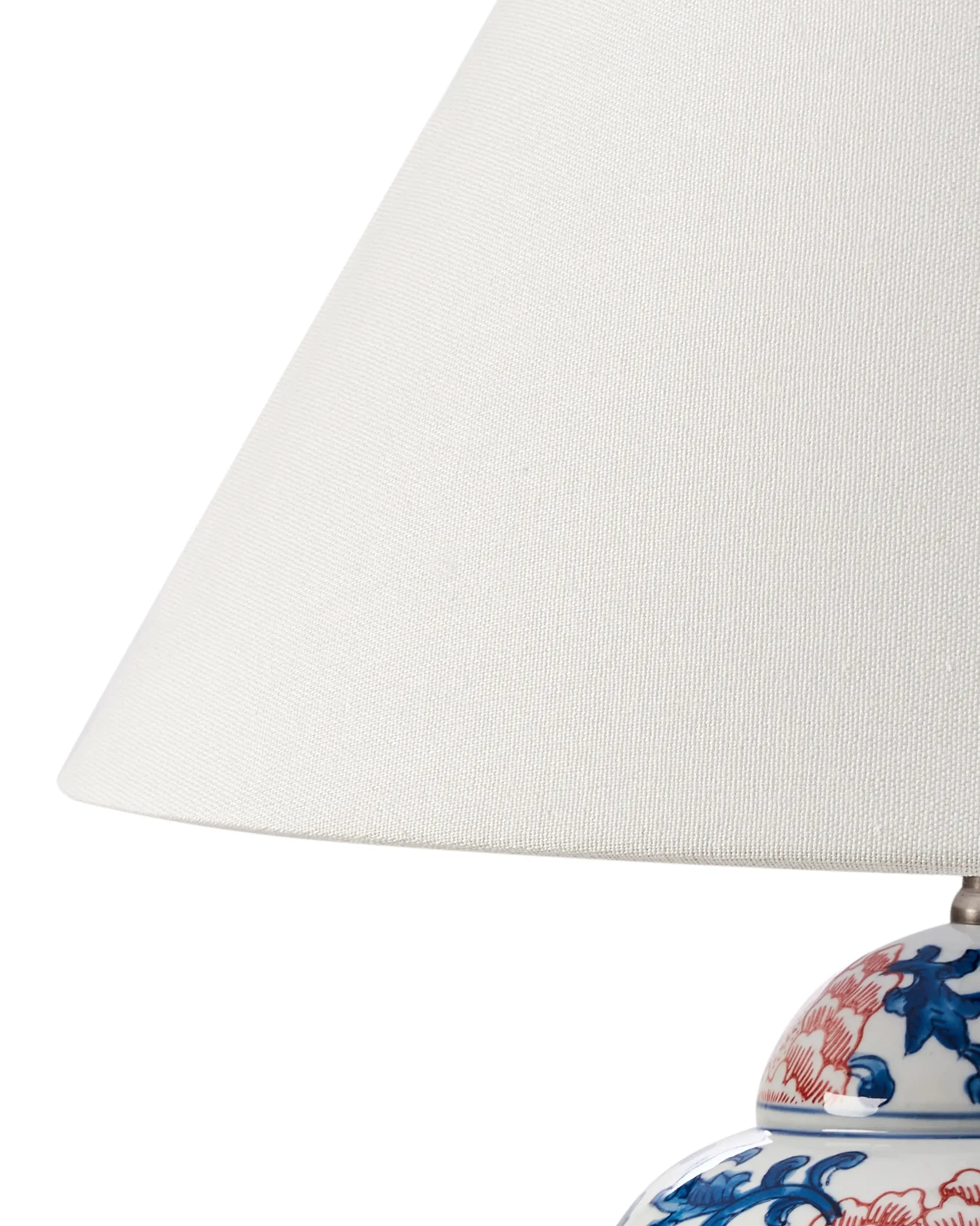 Tafellamp VERUSA Porselein Wit/blauw