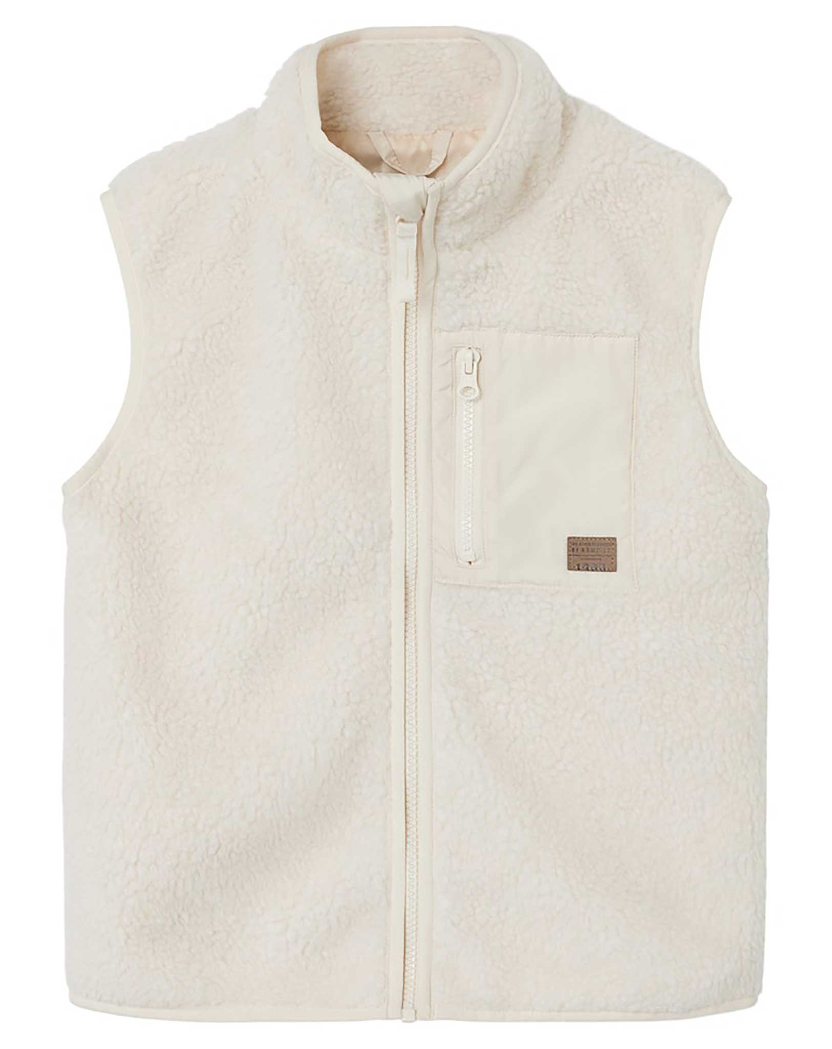 Fleece-Weste NKFMAGOT TEDDY in whitwcap gray