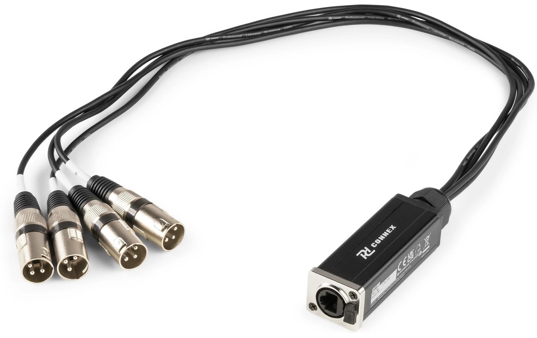 Audio-Kabel CX190 XLR 3 Pole, male - RJ45 0.7 mStagebox 4x XLRm auf RJ45