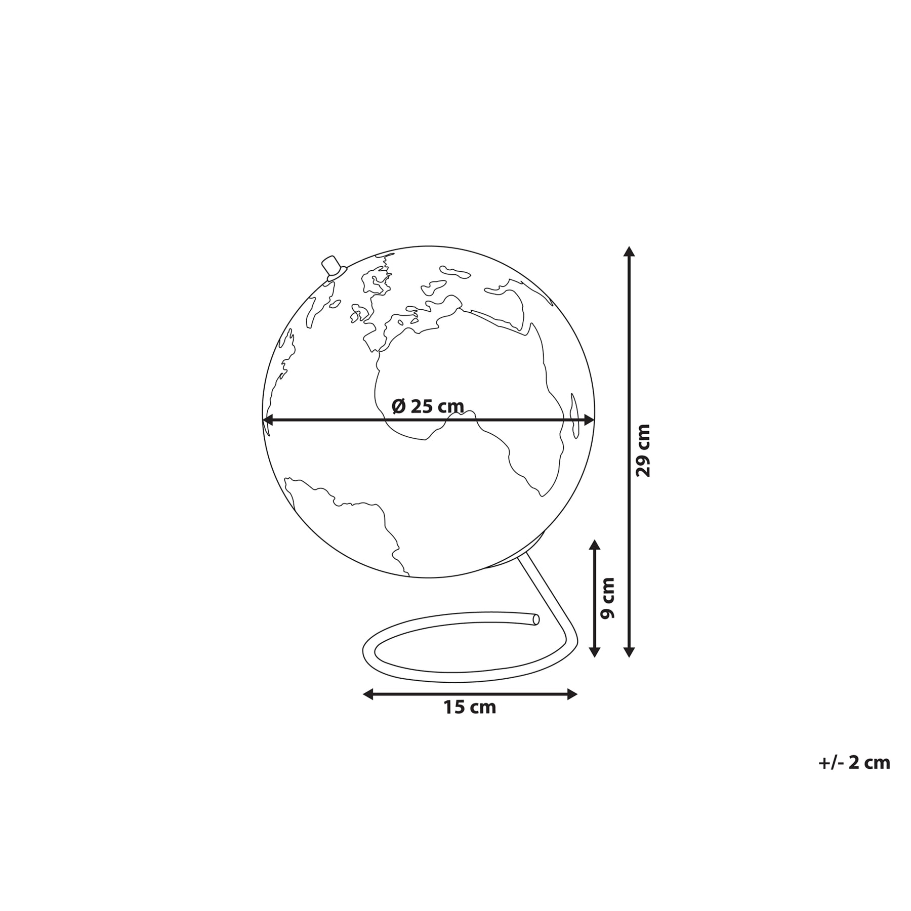 Beliani - CARTIER - Globe - Geel - Synthetisch materiaal