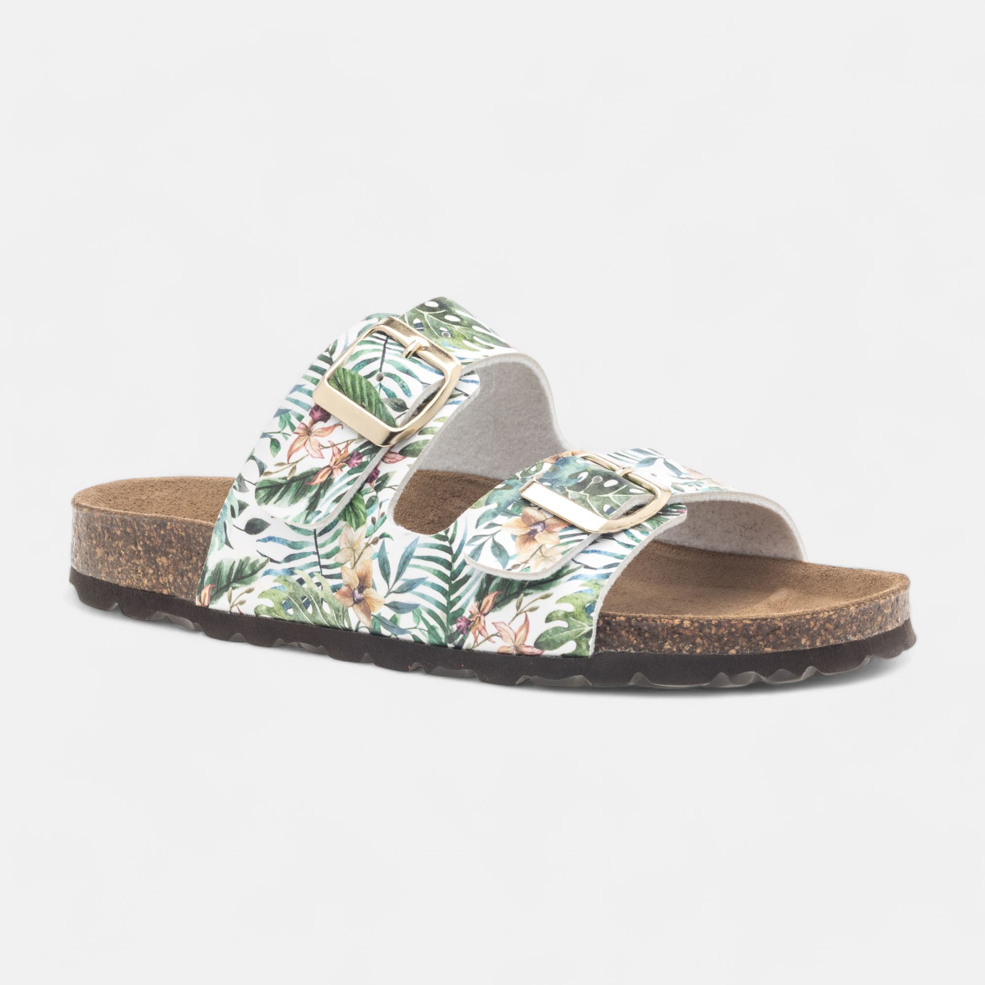 Mules semelle liège Femme multicolore