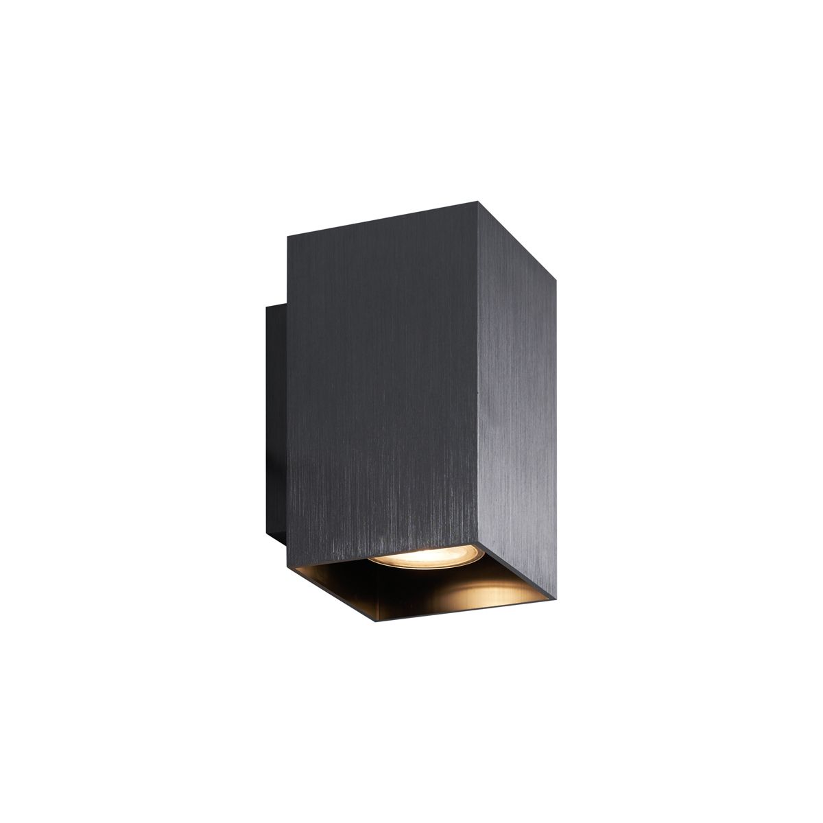 Moderne wandlamp gunmetal vierkant 2-lichts GU10 50mm - Sandy