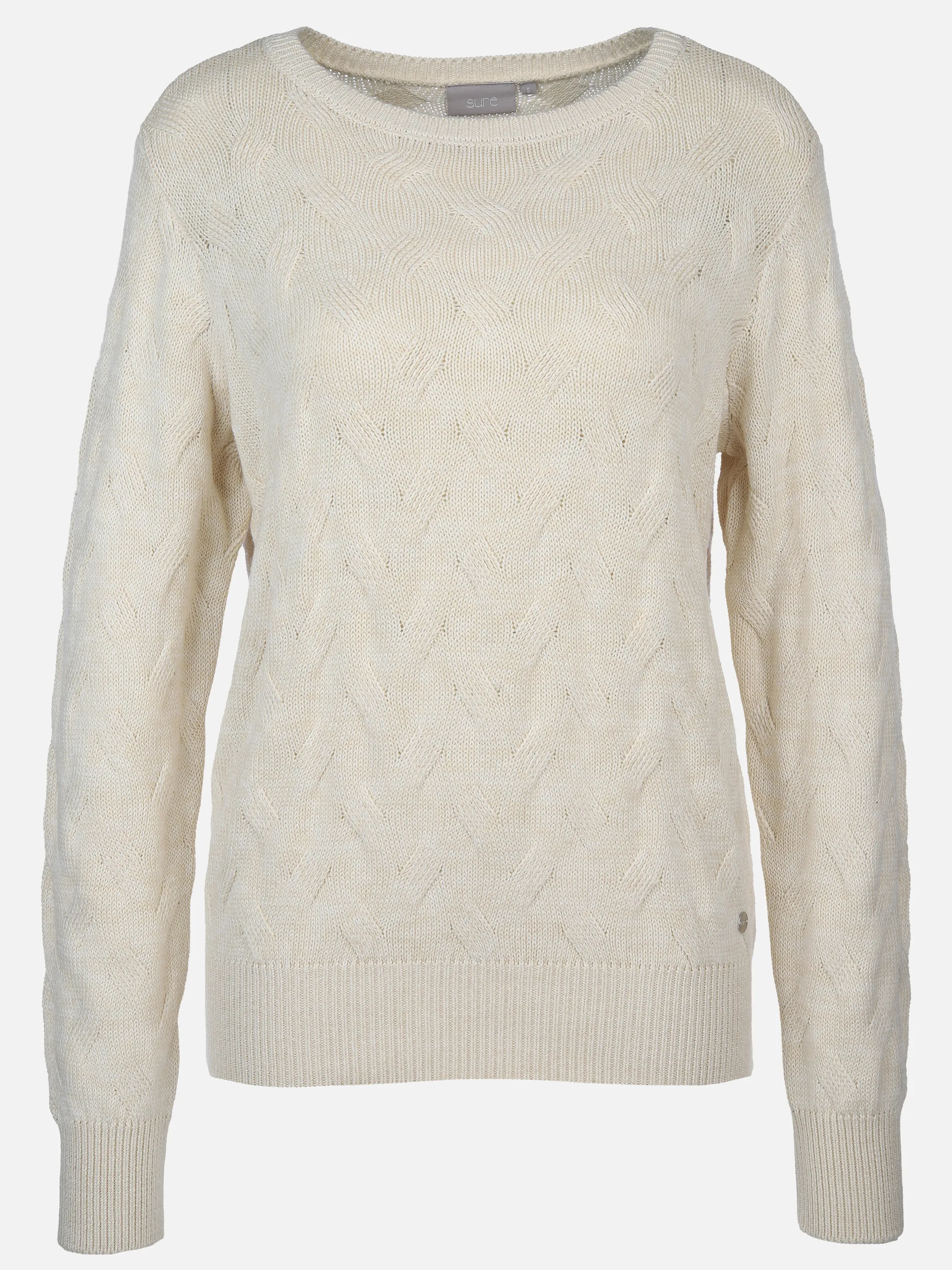 Damen Strickpullover mit Zopfmuster