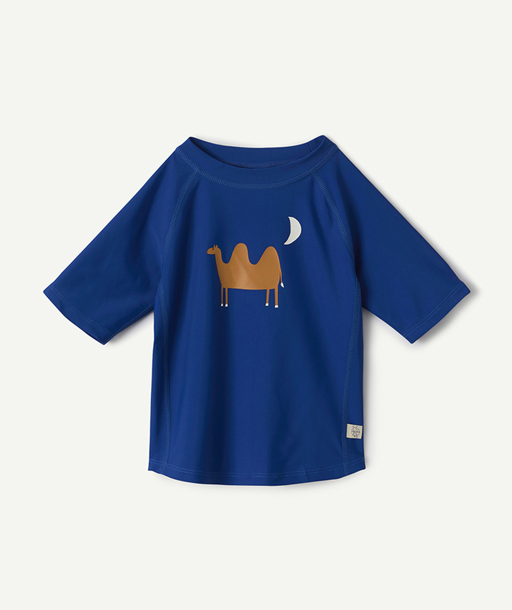 LASSIGT-SHIRT MANCHES COURTES BÉBÉ GARÇON ANTI-UV BLEU MOTIF CHAMEAU