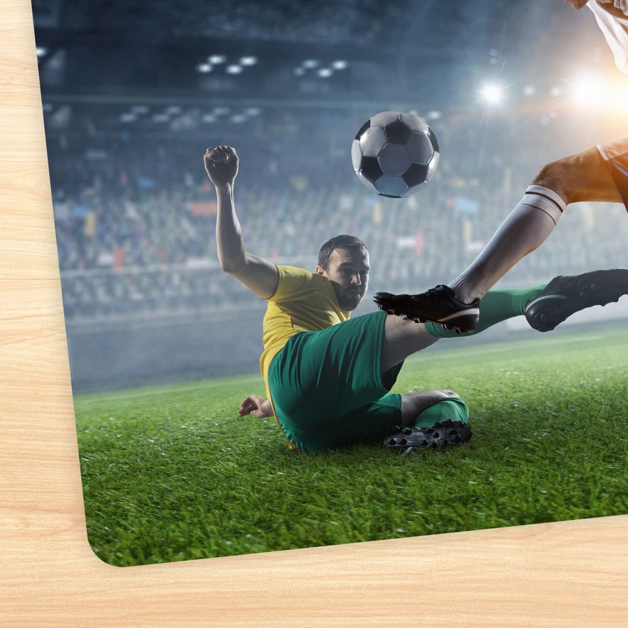 Nikima Schreibtischunterlagen Vinyl Fußball bunt