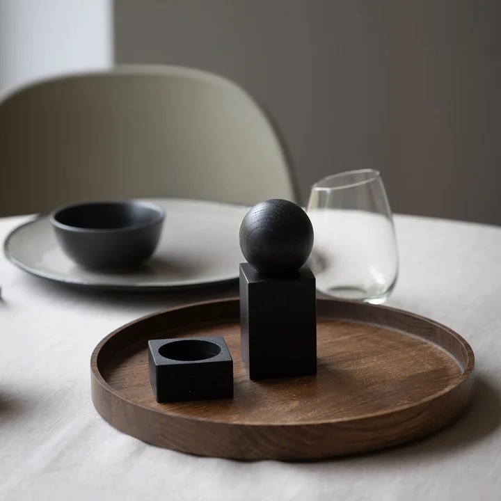 applicata - Twist Salz- und Pfeffer-Set, Eiche olivgrün gebeizt
