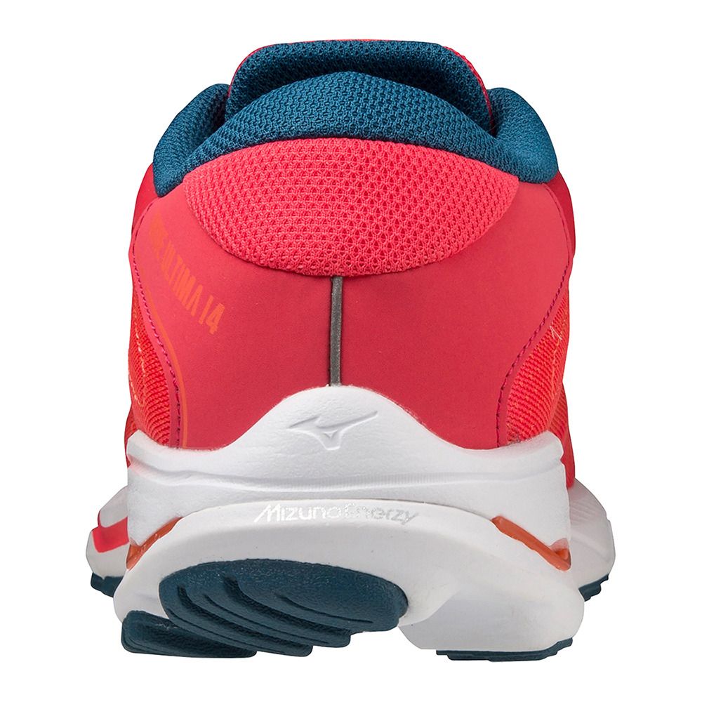 Mizuno WAVE ULTIMA 14 - Chaussures running Femme paradise pink/white/ink blue