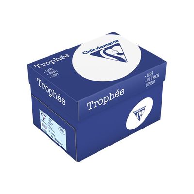 Clairefontaine Trophée - Papier couleur - A3 (297 x 420 mm) - 80 g/m² - Ramette de 500 feuilles - bleu