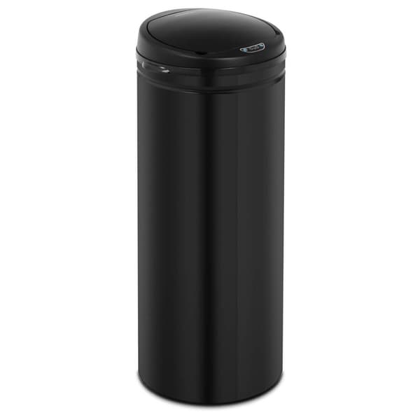 Automatisk, berøringsfri avfallsbeholder med beholder og bevegelsessensor, rekkevidde 30 cm, 50 l, SVART