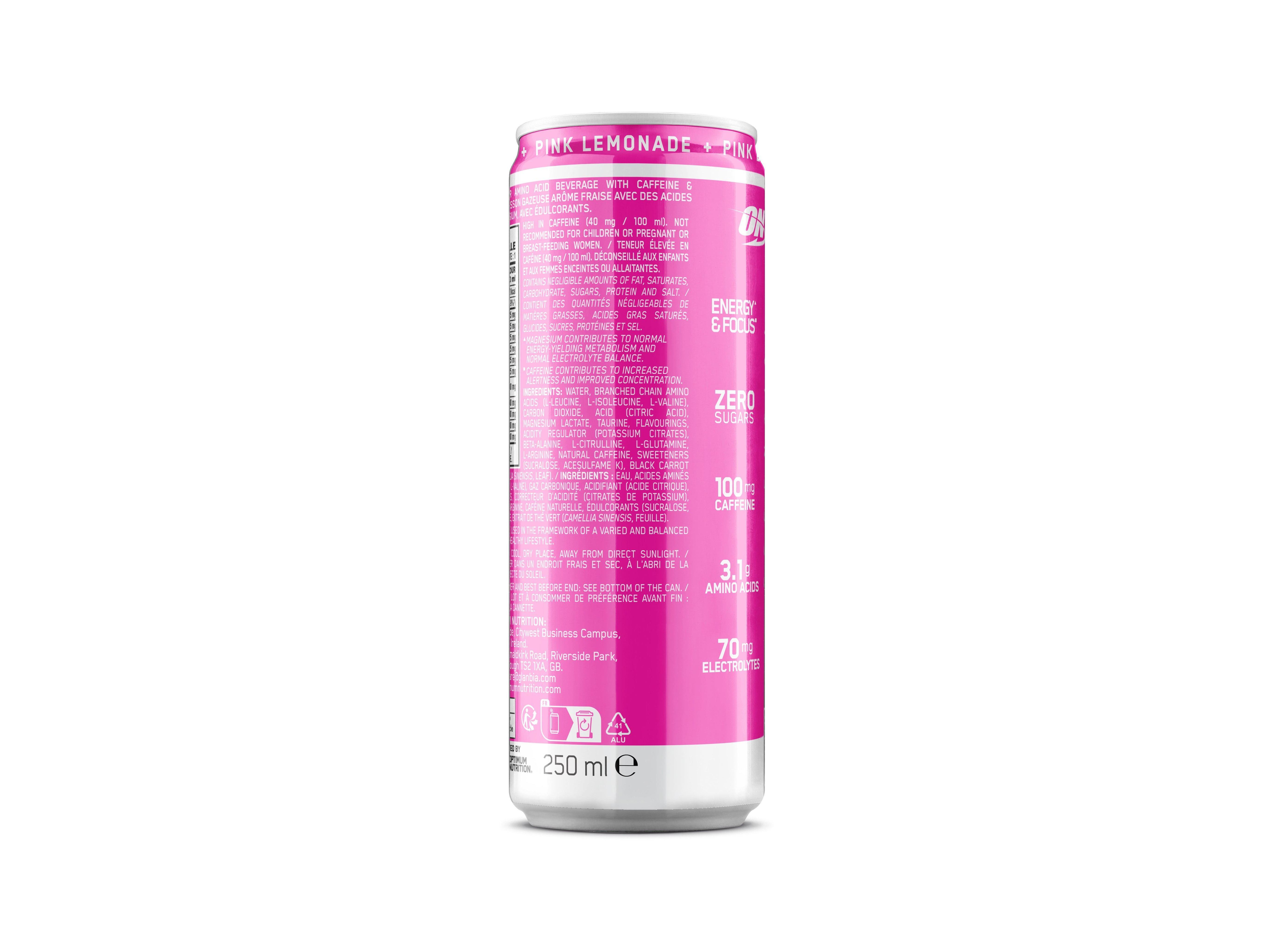 BEBIDA ENERGETICA OPTIM NUT AMIN ELECT PINK LIMON 250ML
