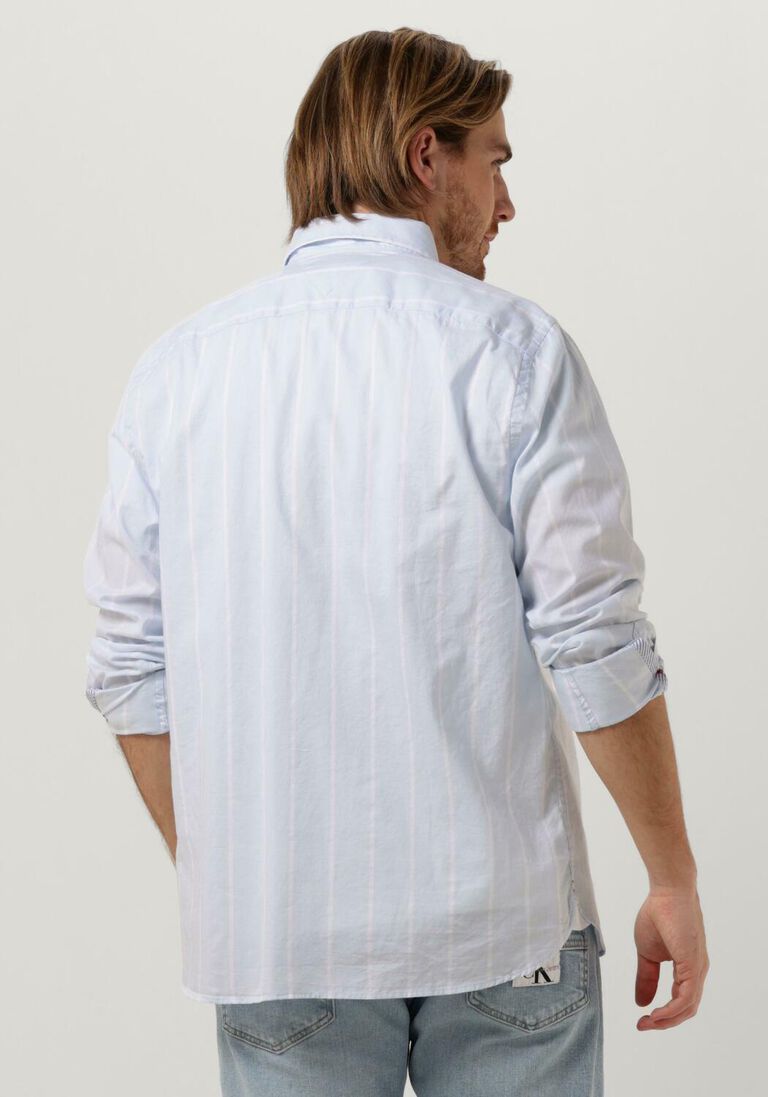 TOMMY HILFIGER blauw/wit gestreepte tommy hilfiger casual overhemd oxford stripe rf shirt